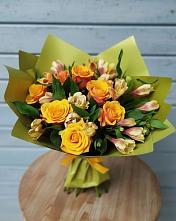Букет цветов из:  Альстромерии и Розы #REPLACE_PRED# Дьяконове