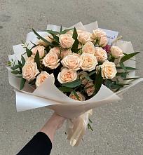 Букет Кремовые розы Латте в Дьяконове