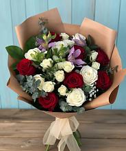 Букет цветов из:  Розы и Альстромерии #REPLACE_PRED# Дьяконове