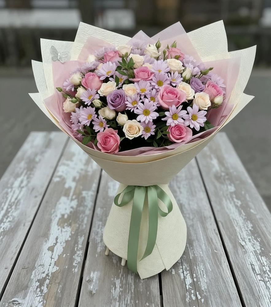 Букет цветов из: Розы и Хризантемы в Дьяконове